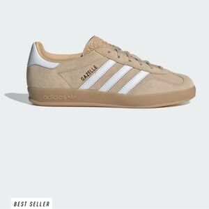 Beige Gazelle Adidas Size 7W/M6